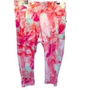 Ideology Leggings Crop, Size 2X, Waist 18”, Length 31”, Pockets, High Rise,